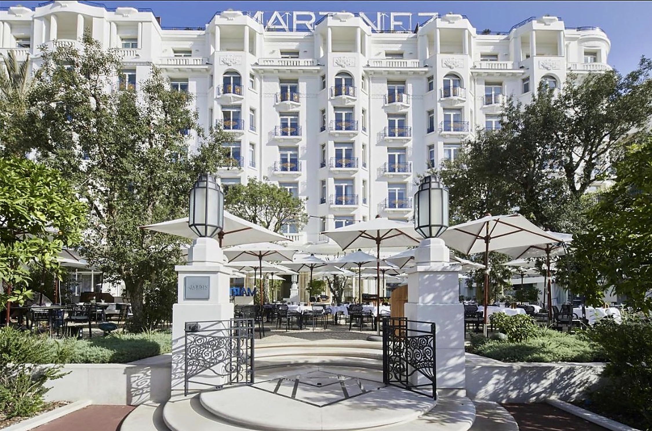 Art Deco facade of the palace on La Croisette, Cannes
